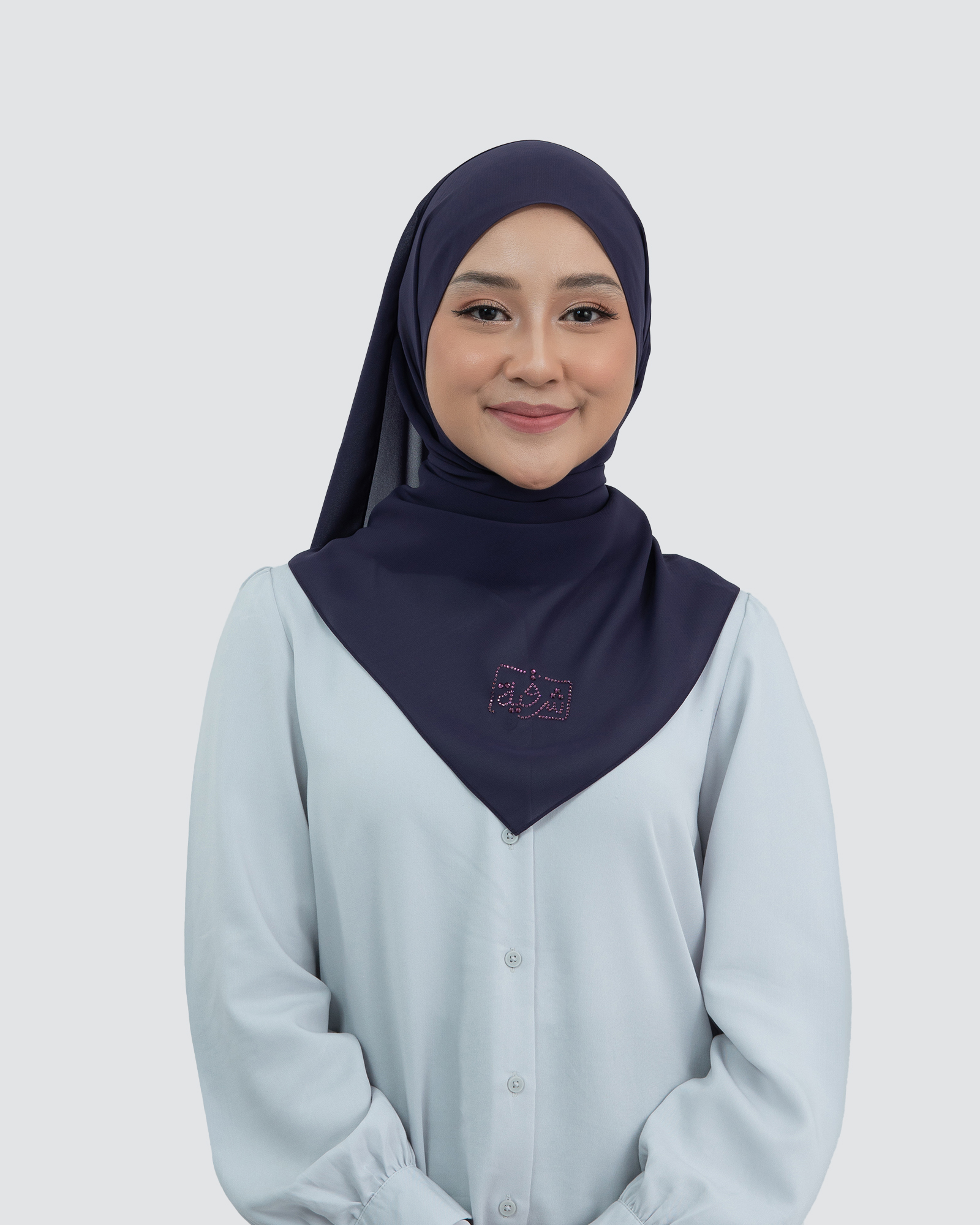 Reem Signature Swarovski Shawl - Mulberry