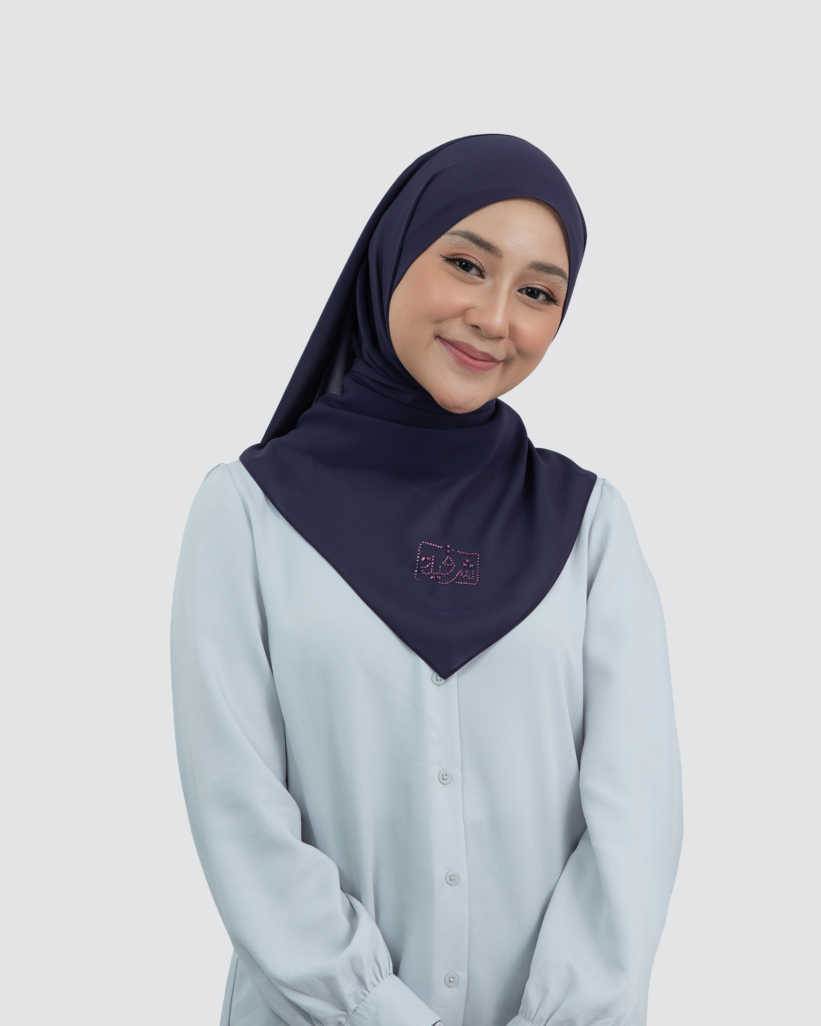 Reem Signature Swarovski Shawl - Mulberry