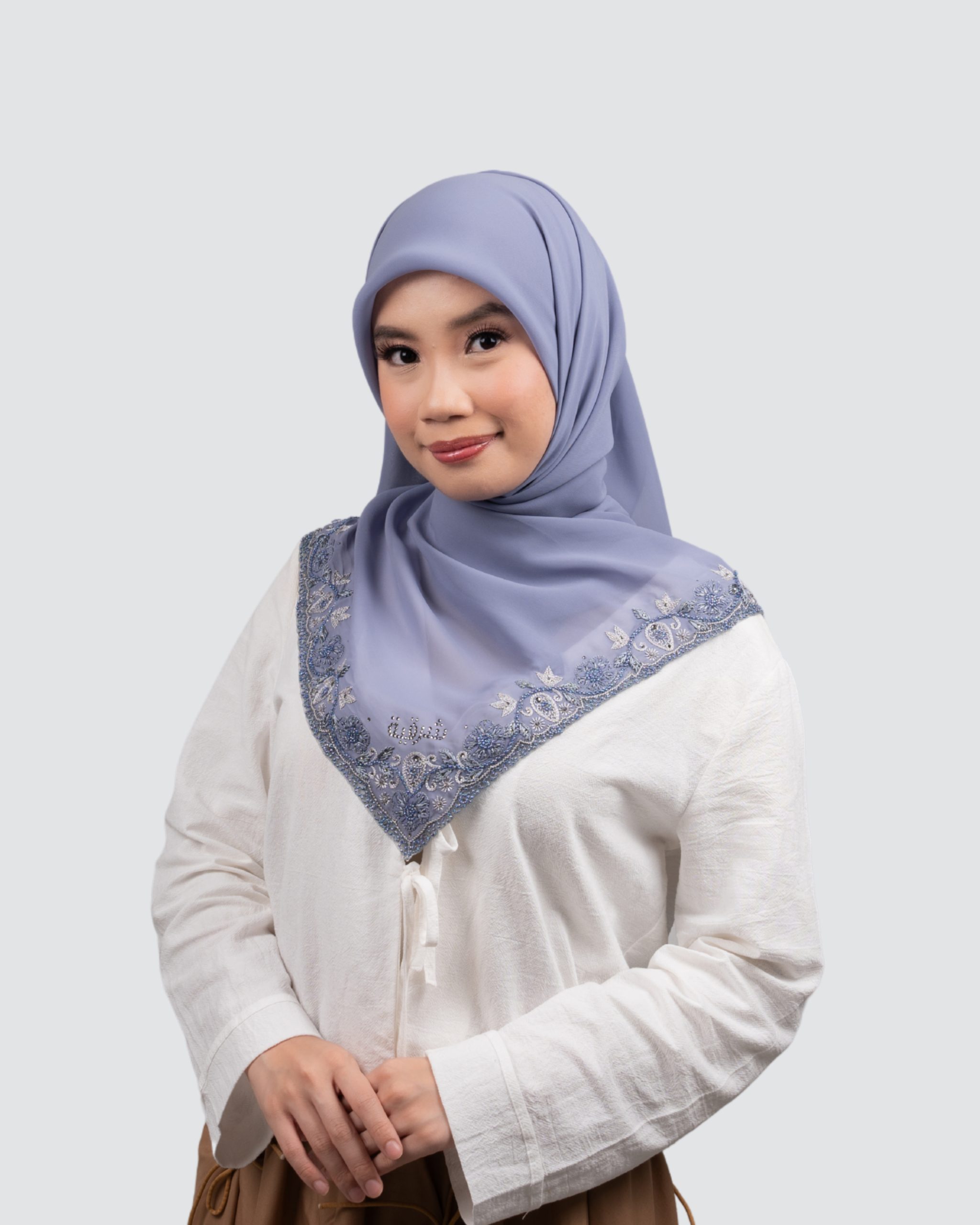 Alya Embroidery Lace Square - Dawn
