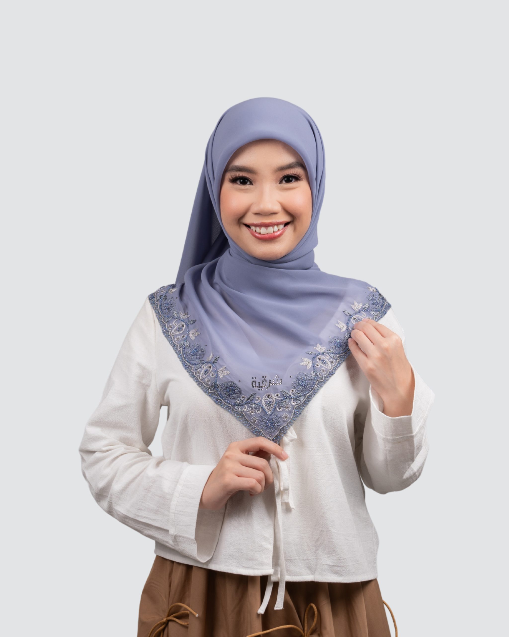 Alya Embroidery Lace Square - Dawn