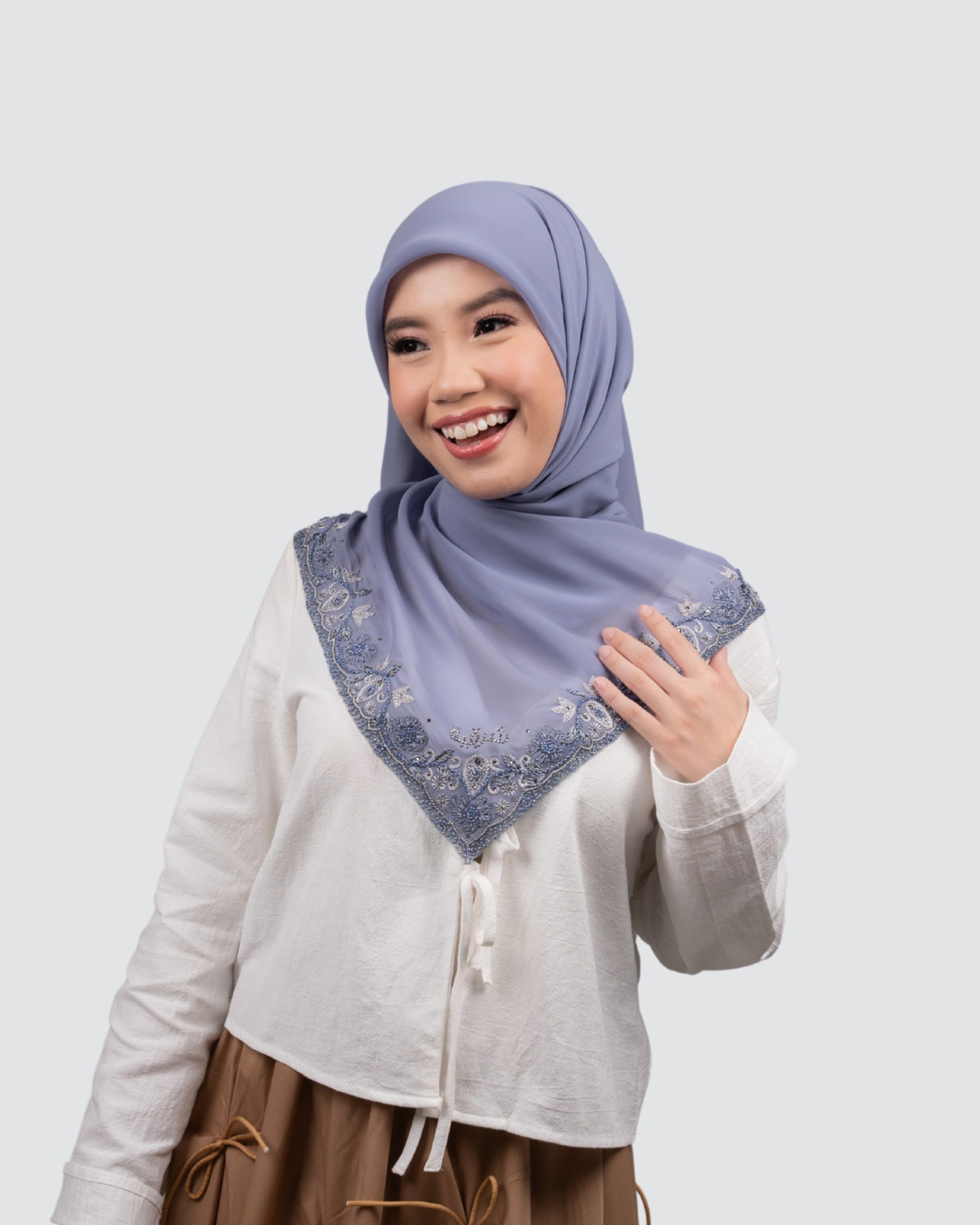 Alya Embroidery Lace Square - Dawn