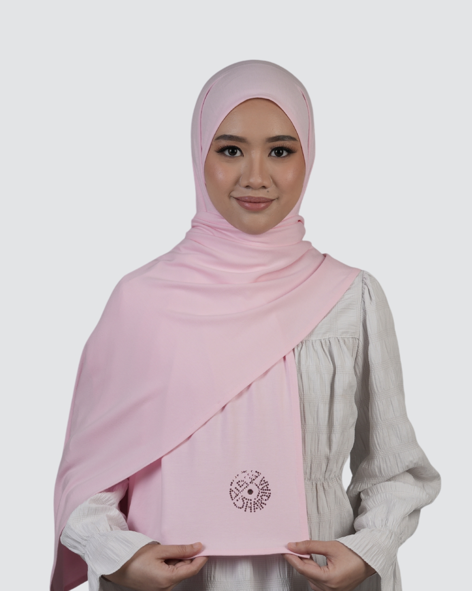 Swarovski Logo Jersey Shawl - Cotton Candy