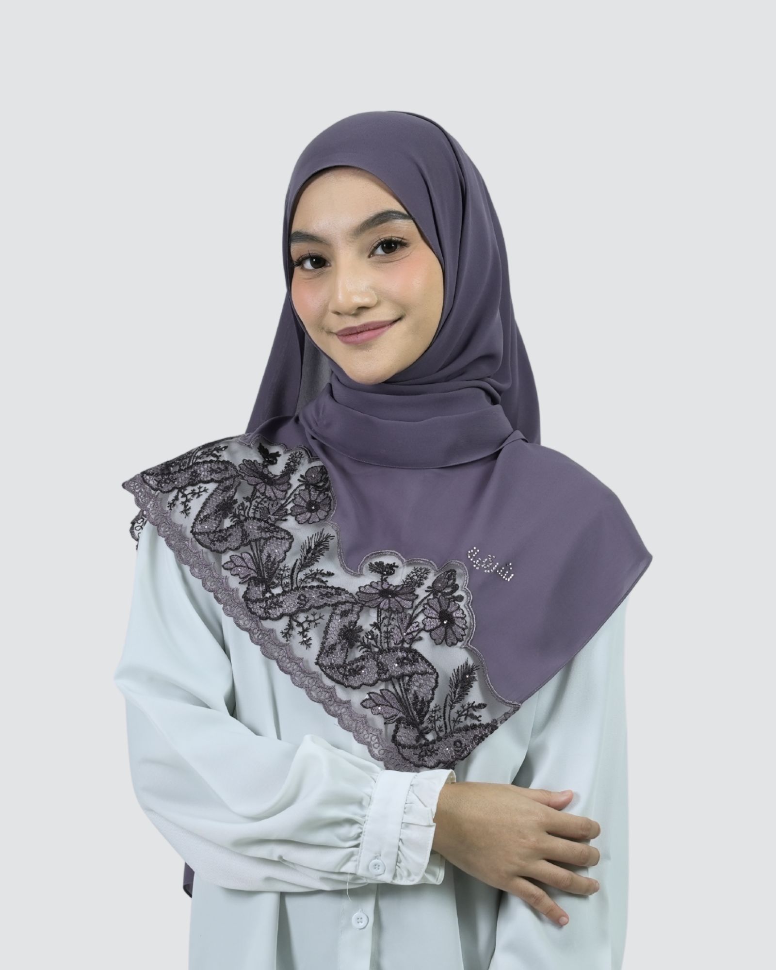 Sharita Lace Shawl - Raisin