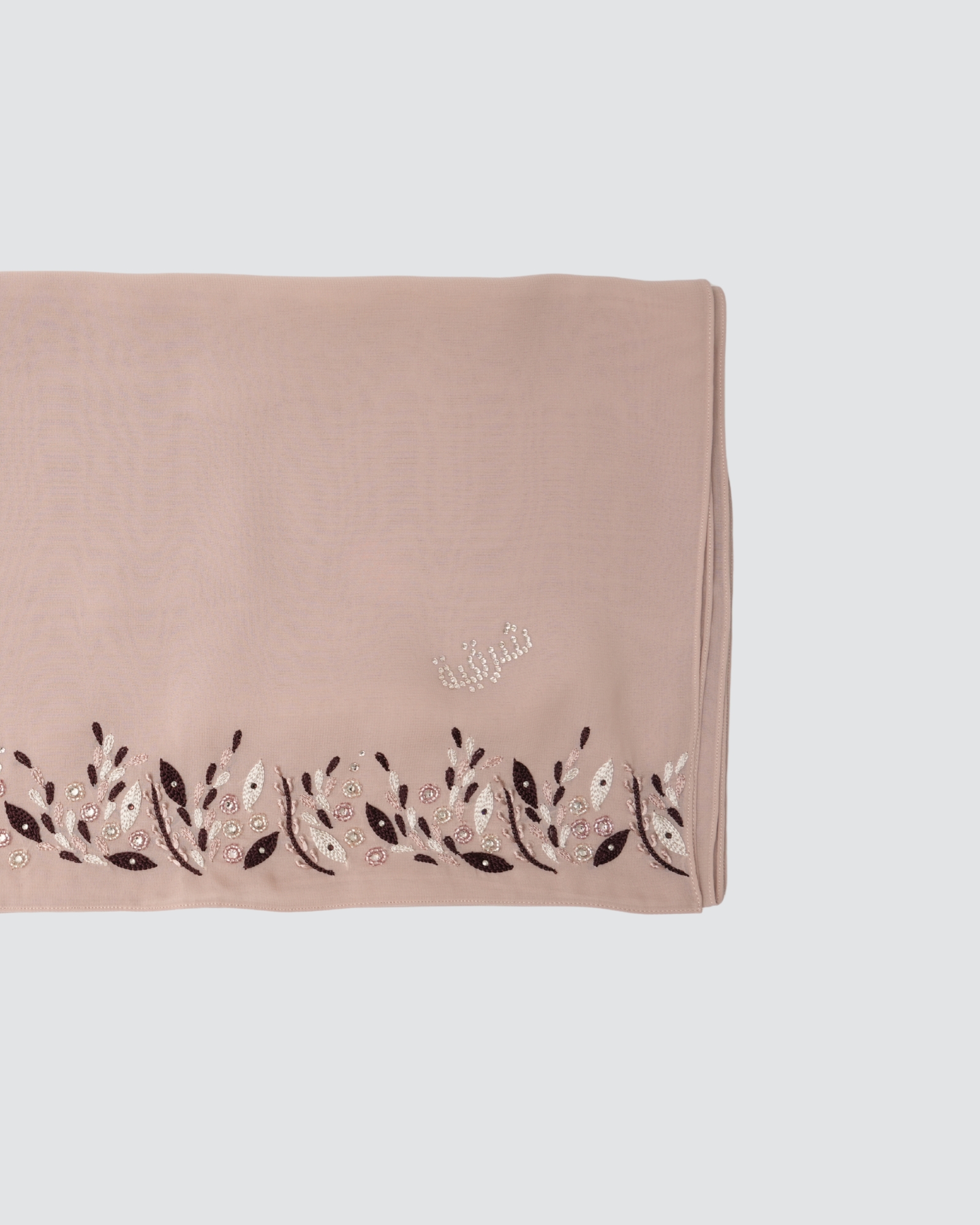 Shahd Embroidery Beads Shawl - Ginger