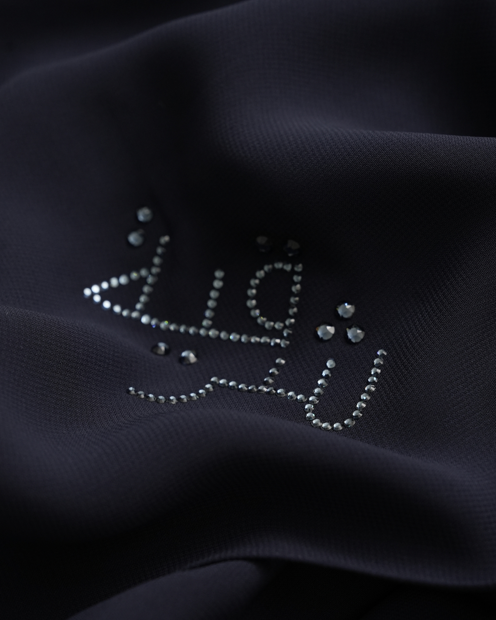 Sali Signature Swarovski Shawl - Navy