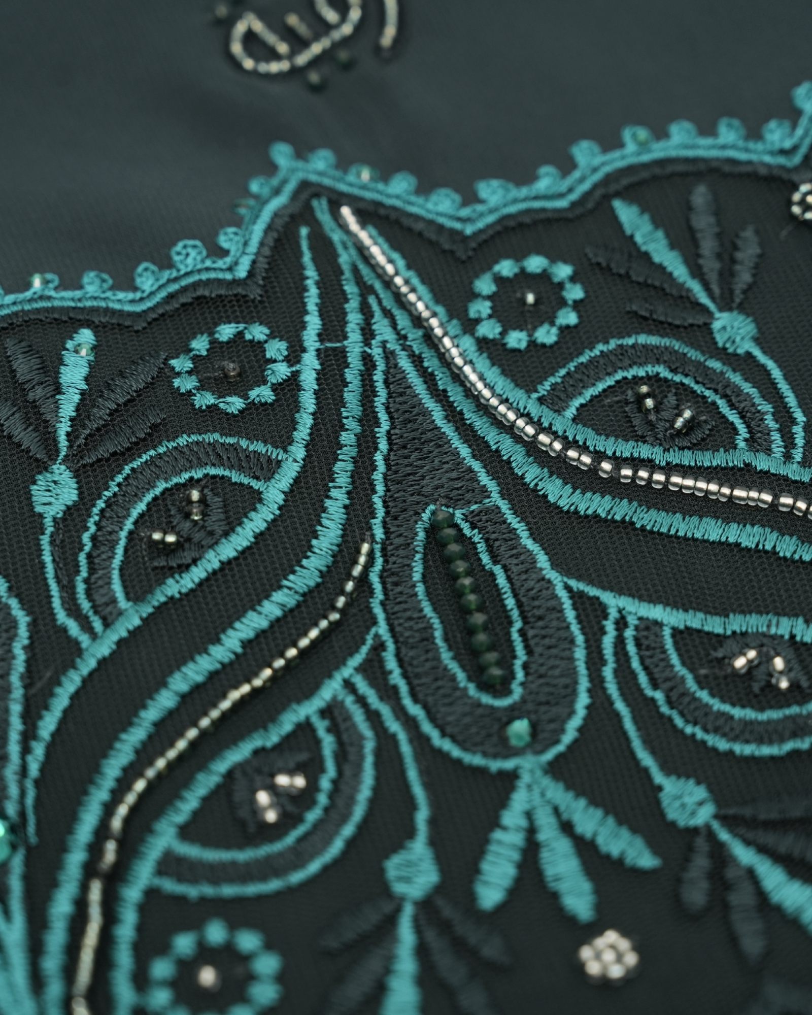 Duha Lace Beads Shawl - Ivy