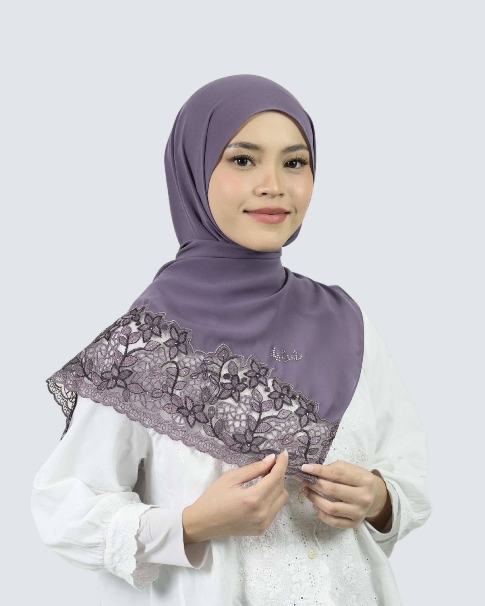 Yasmin Lace Shawl - Raisin