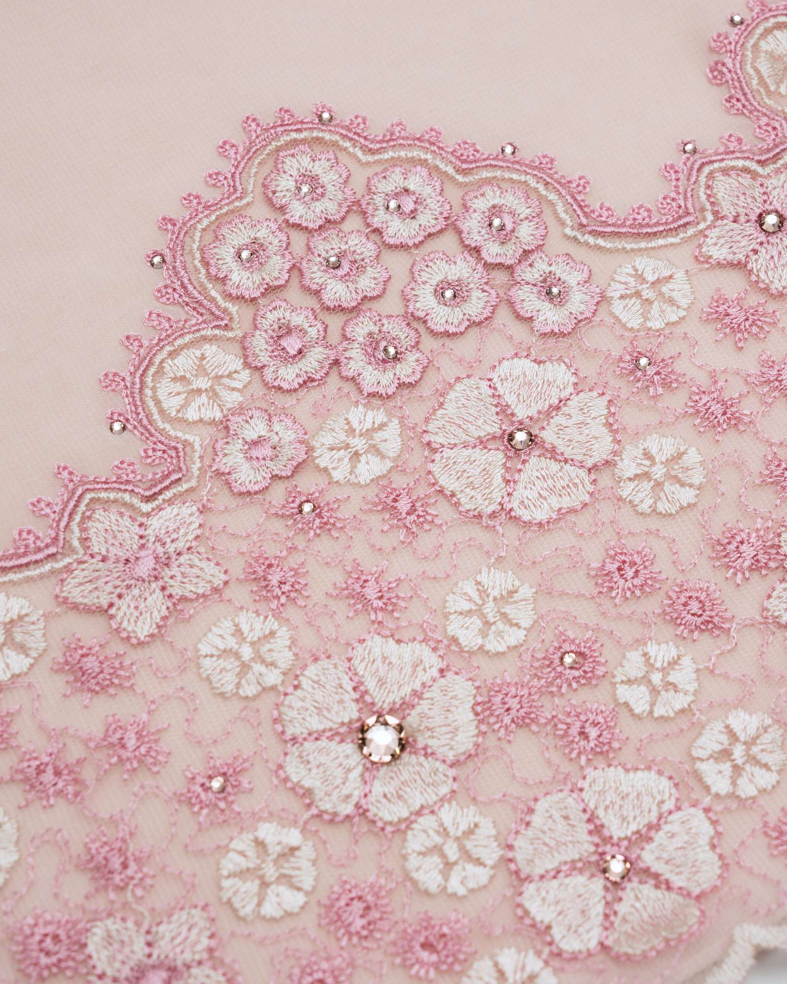 Thuraya Lace Shawl - Rose Frosting