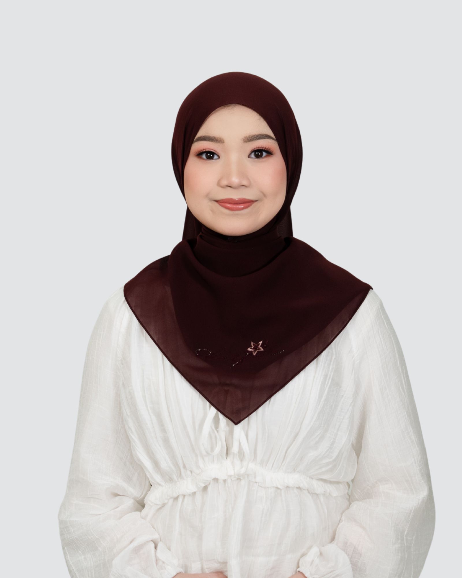Lumi Signature Embroidery Shawl - Espresso