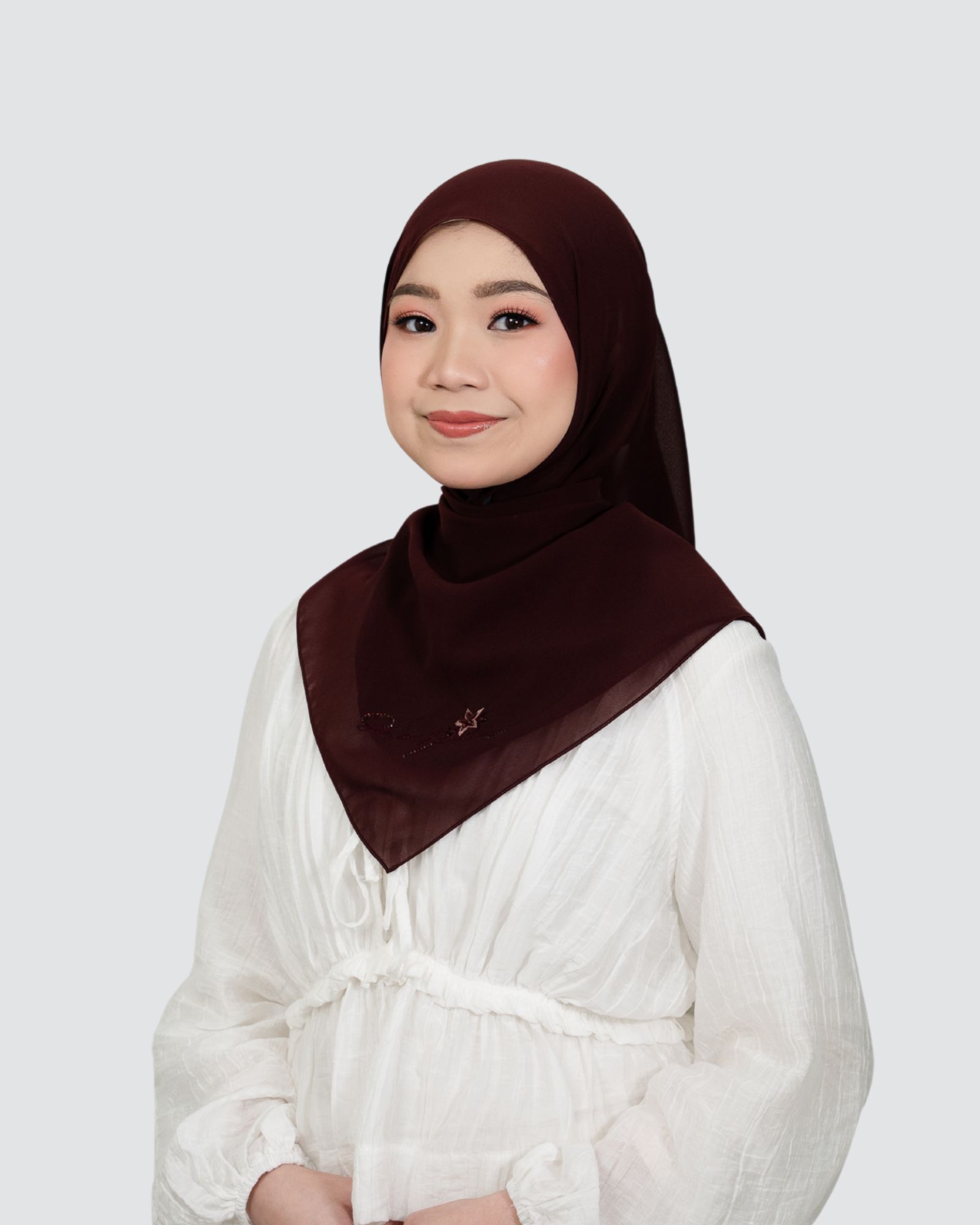 Lumi Signature Embroidery Shawl - Espresso
