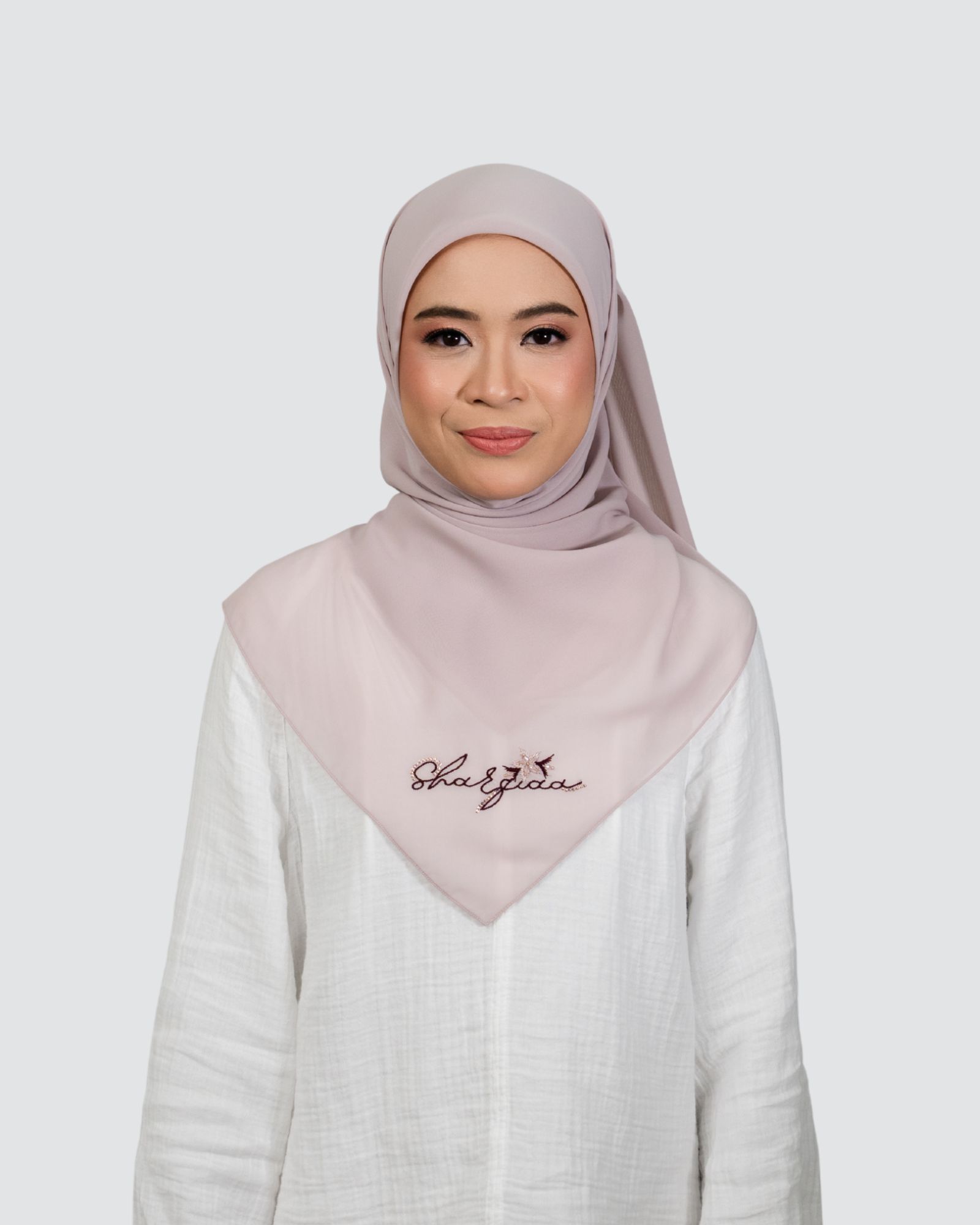 Lumi Signature Embroidery Square - Mauve