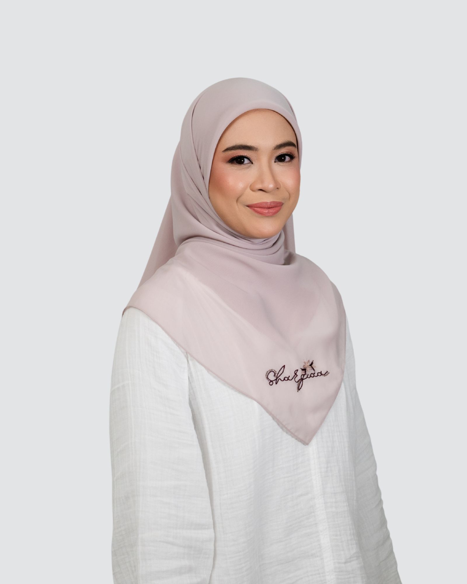 Lumi Signature Embroidery Square - Mauve
