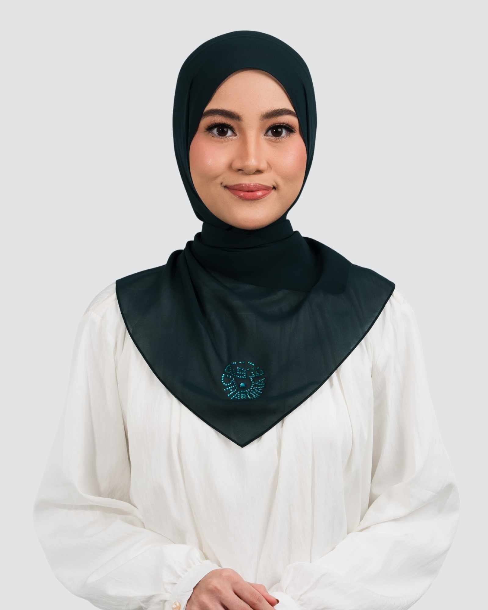 Signature Swarovski Logo Shawl - Ivy