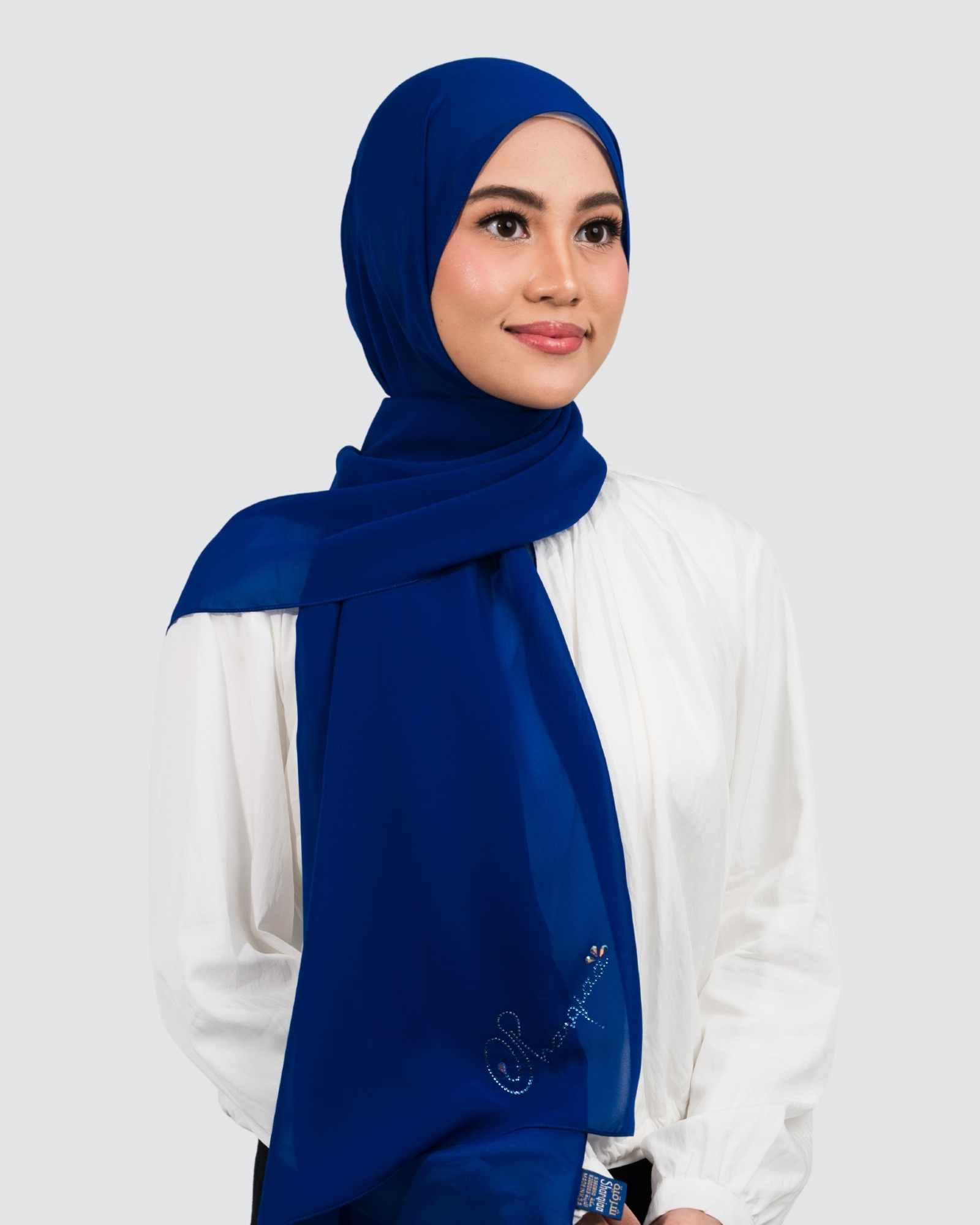 Sana Signature Swarovski Shawl - Sapphire