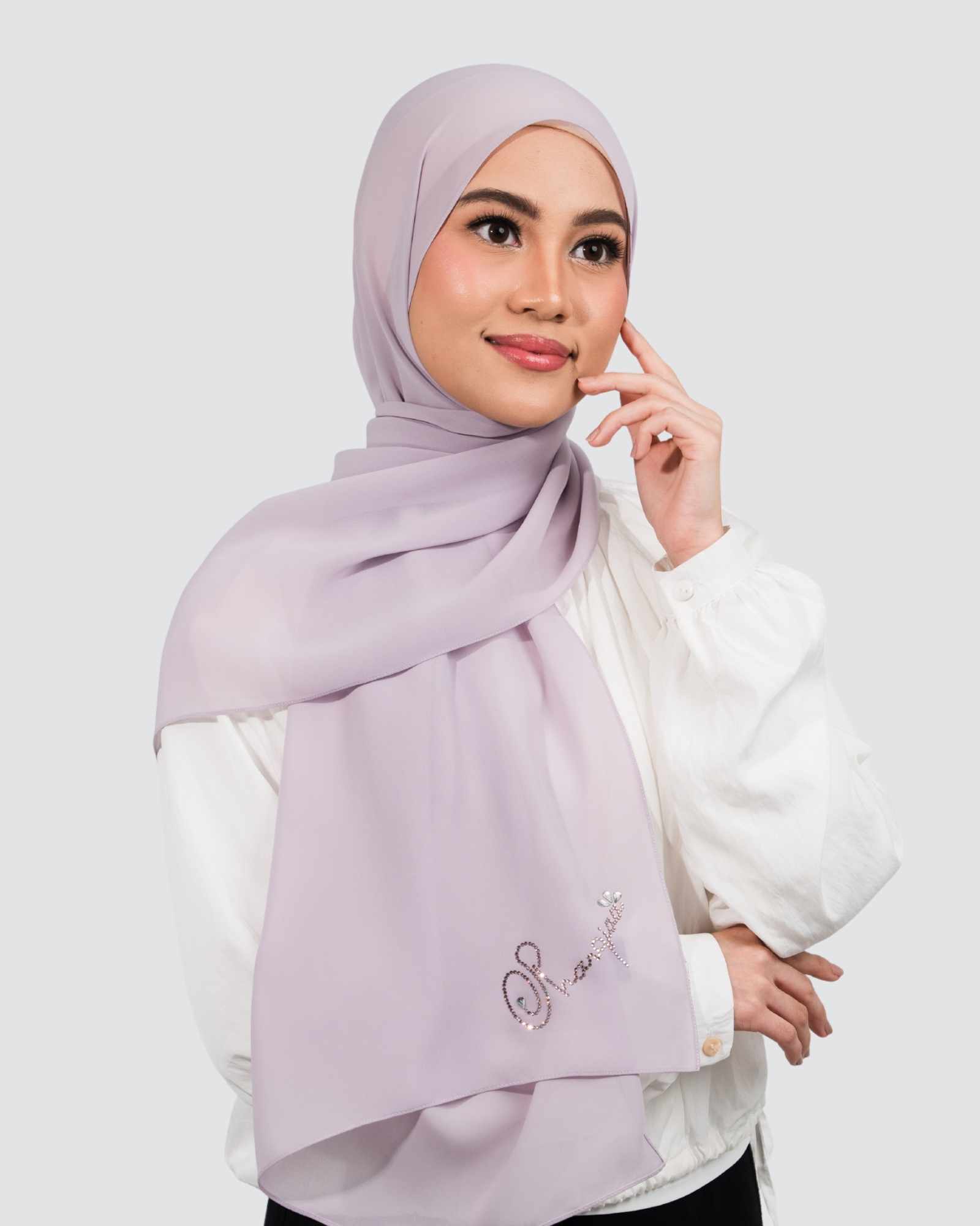 Sana Signature Swarovski Shawl - Thistle