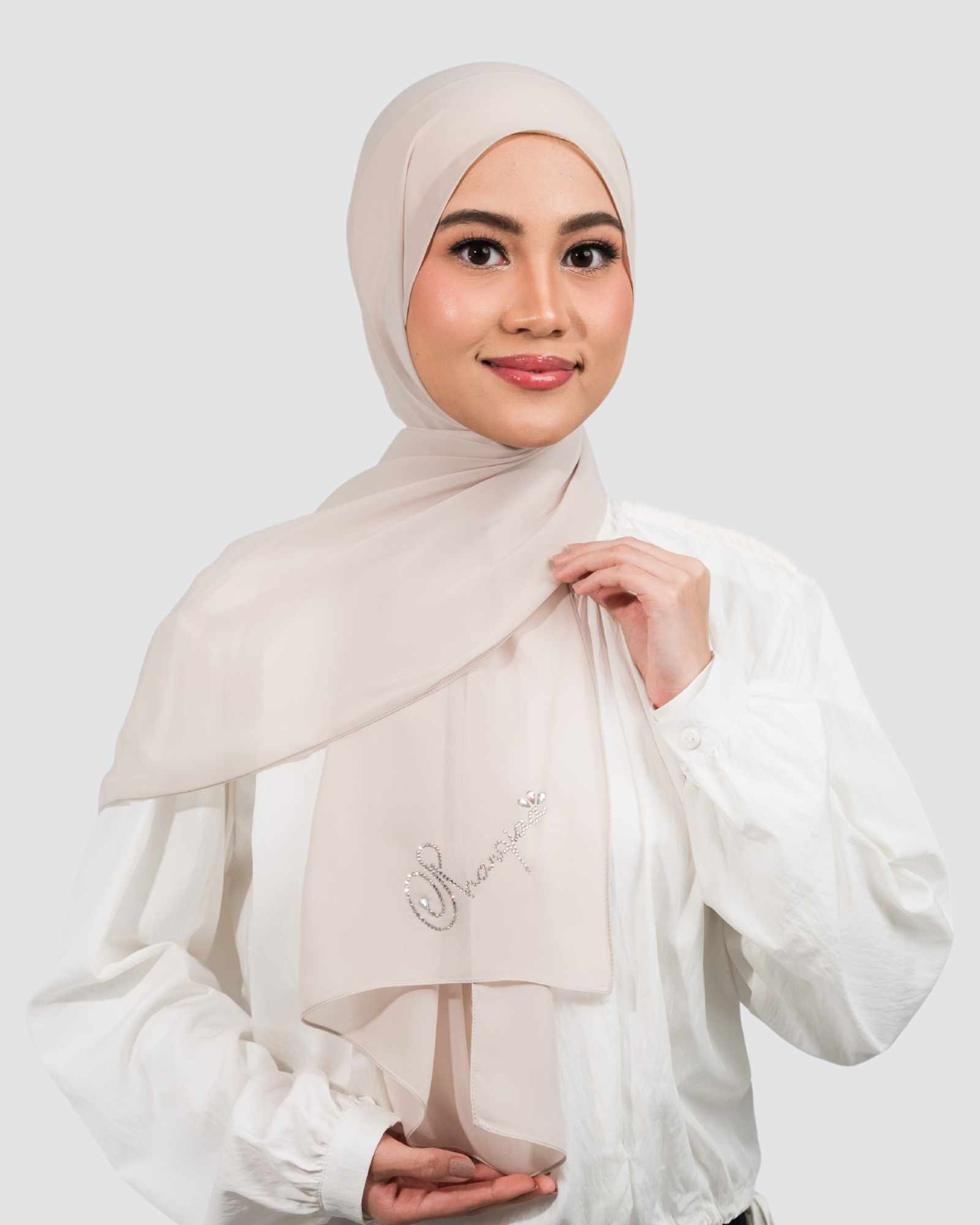 Sana Signature Swarovski Shawl - Oat