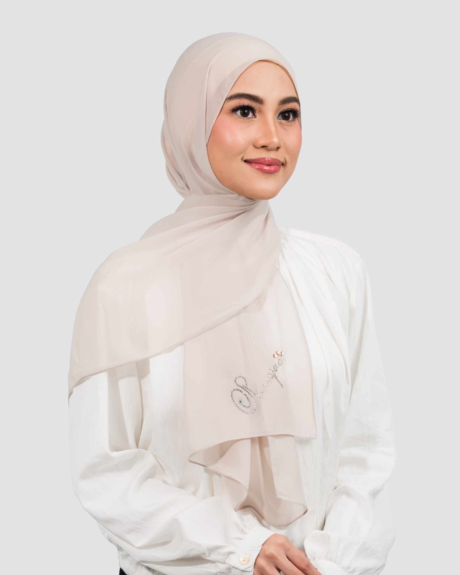 Sana Signature Swarovski Shawl - Oat
