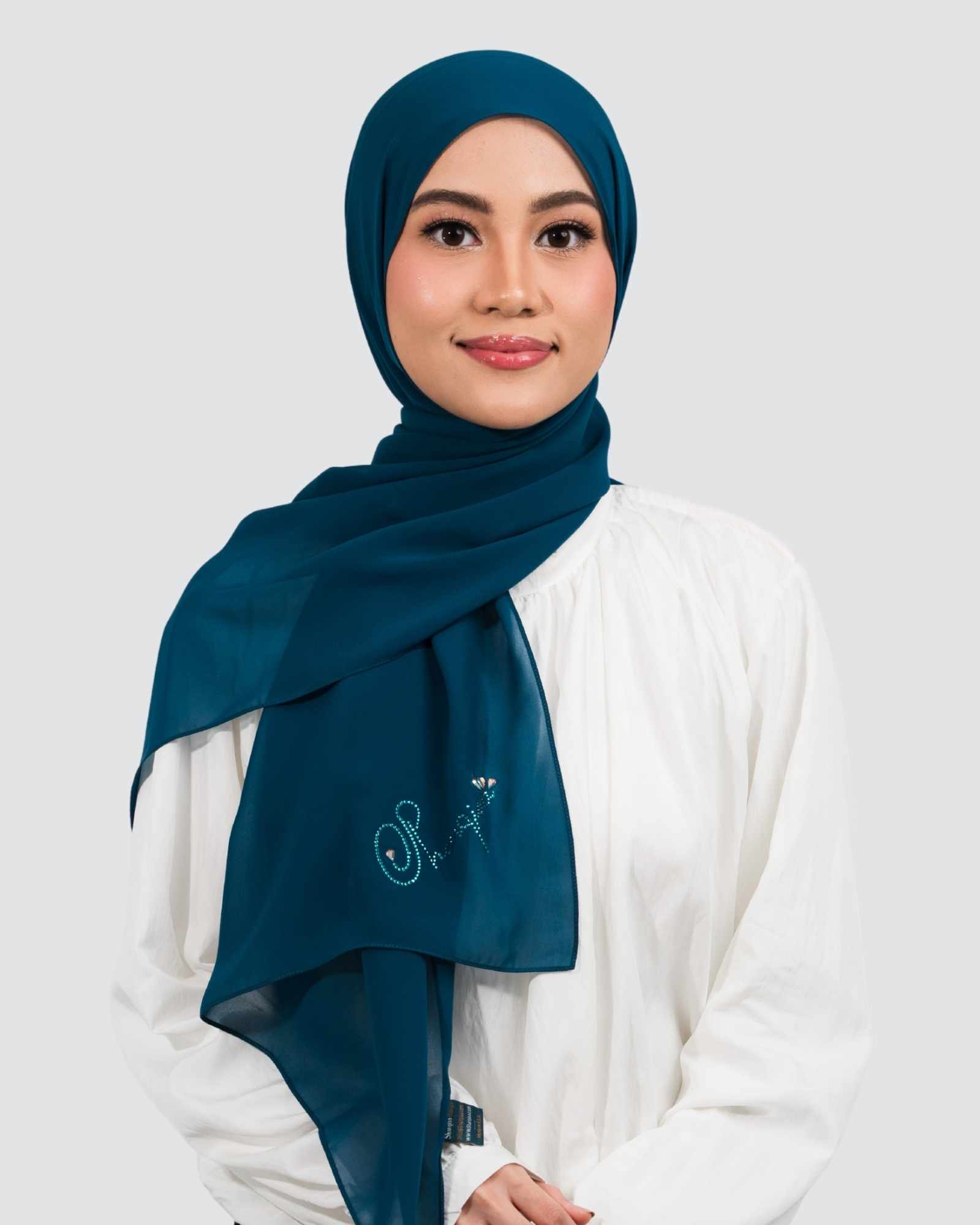 Sana Signature Swarovski Shawl - Pine