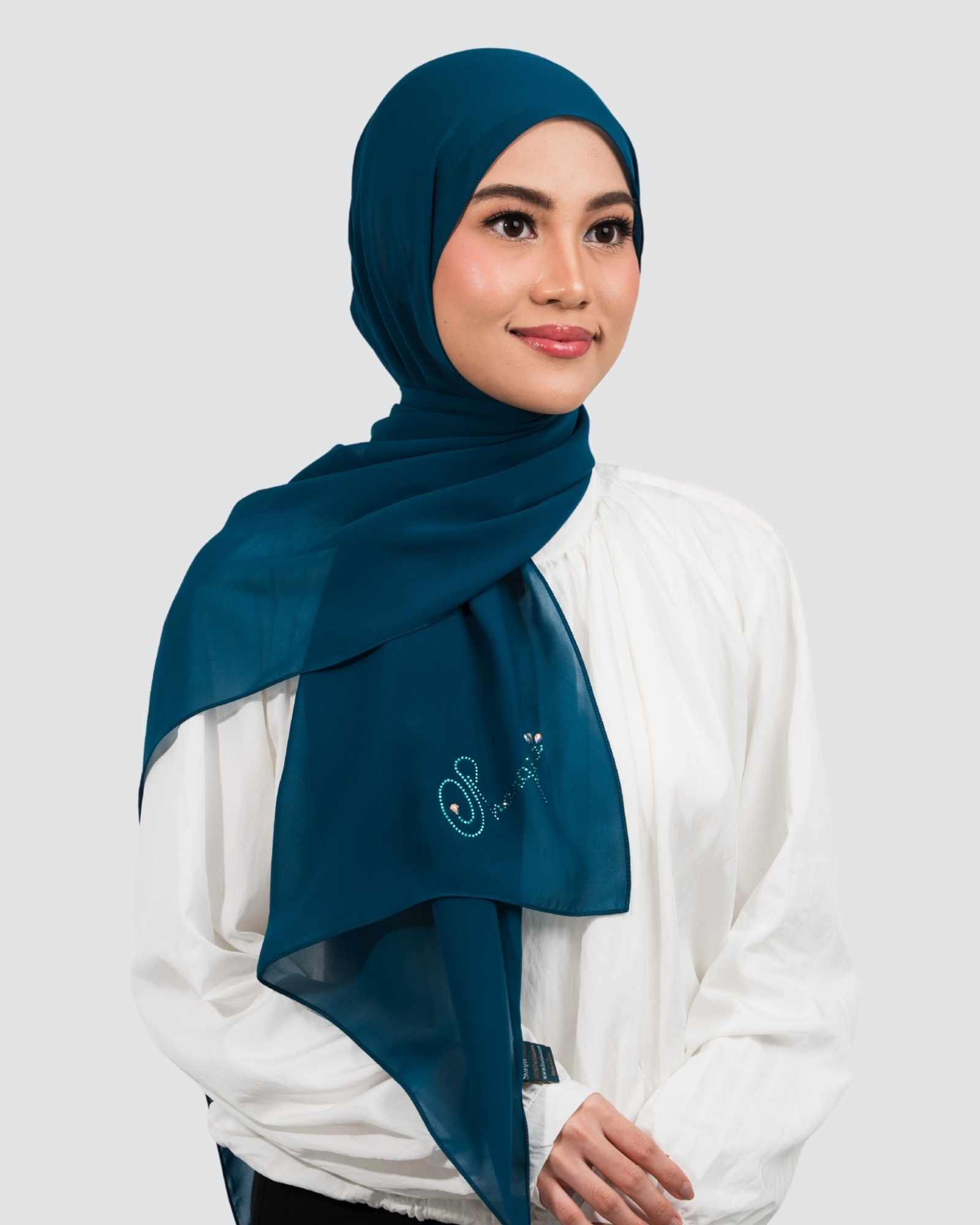 Sana Signature Swarovski Shawl - Pine