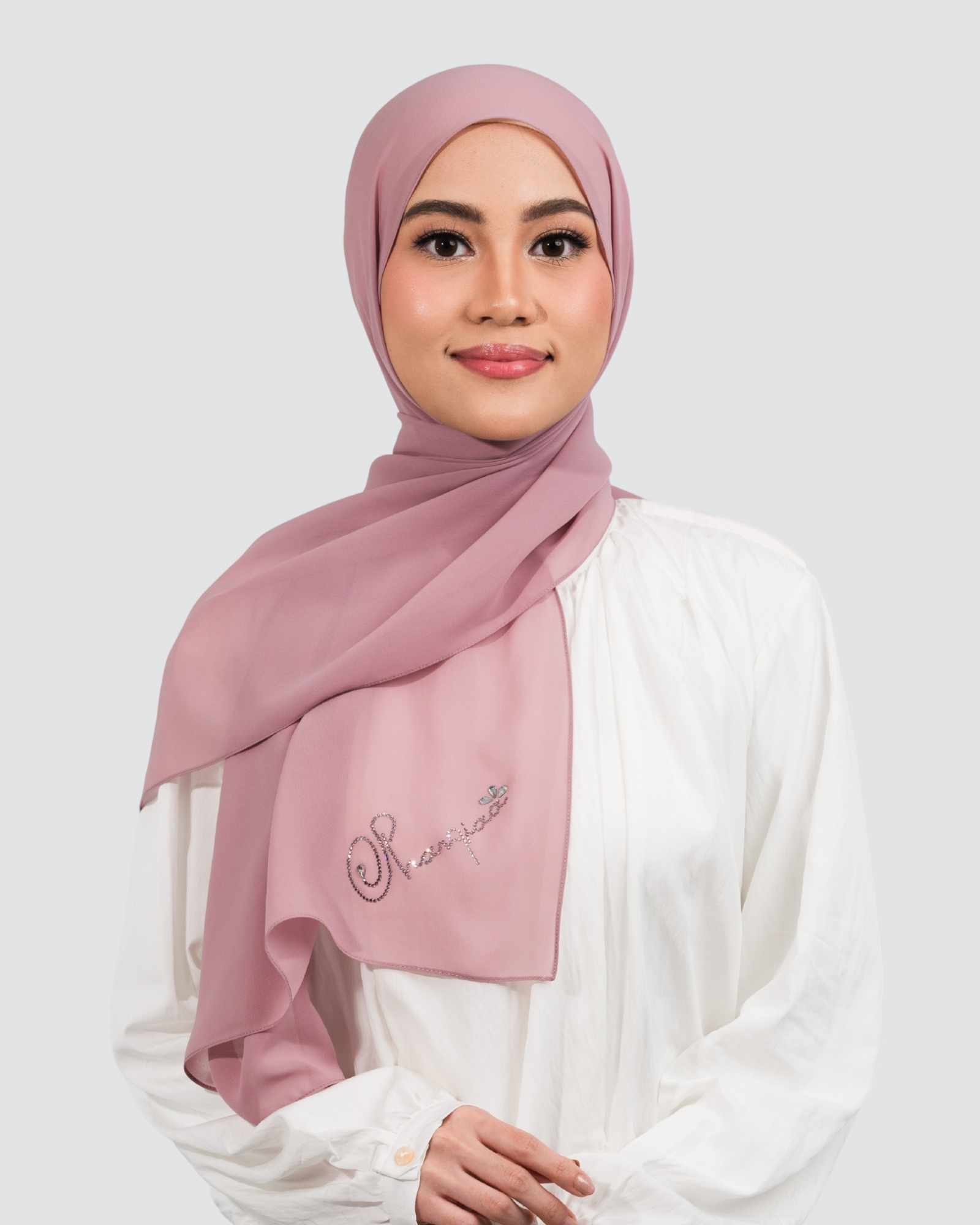 Sana Signature Swarovski Shawl - Azalea