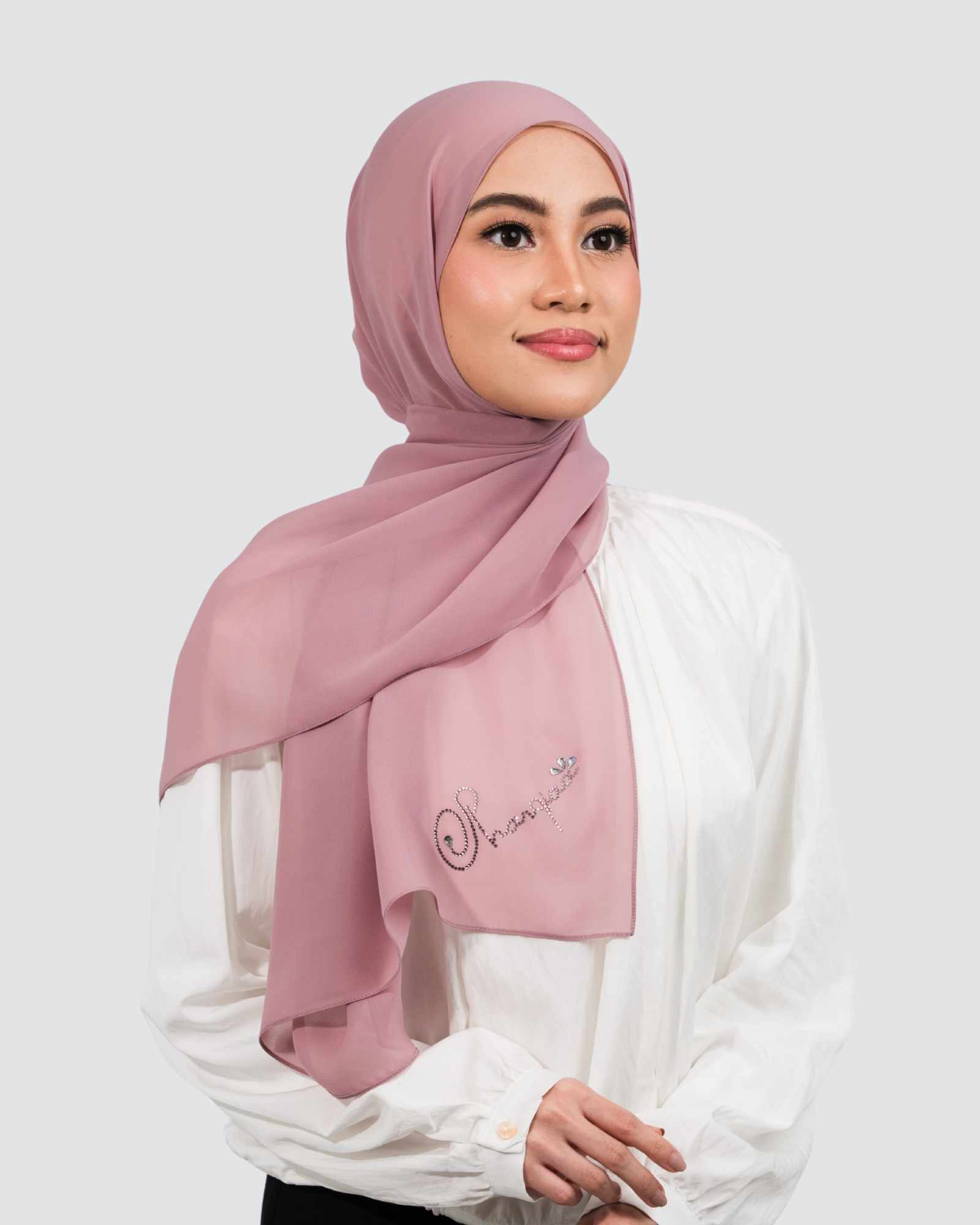 Sana Signature Swarovski Shawl - Azalea
