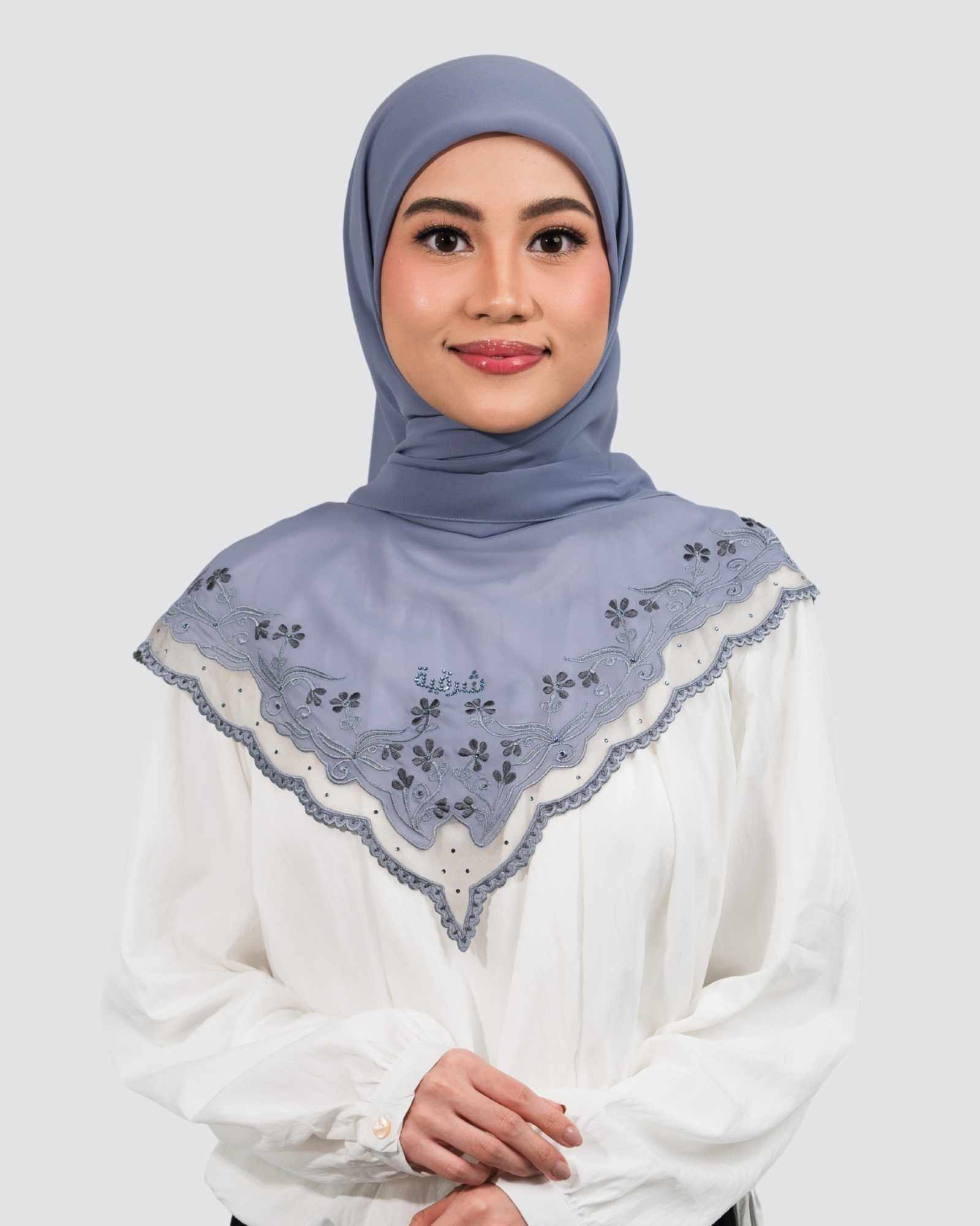 Layla Lace Embroidery Square - Dawn