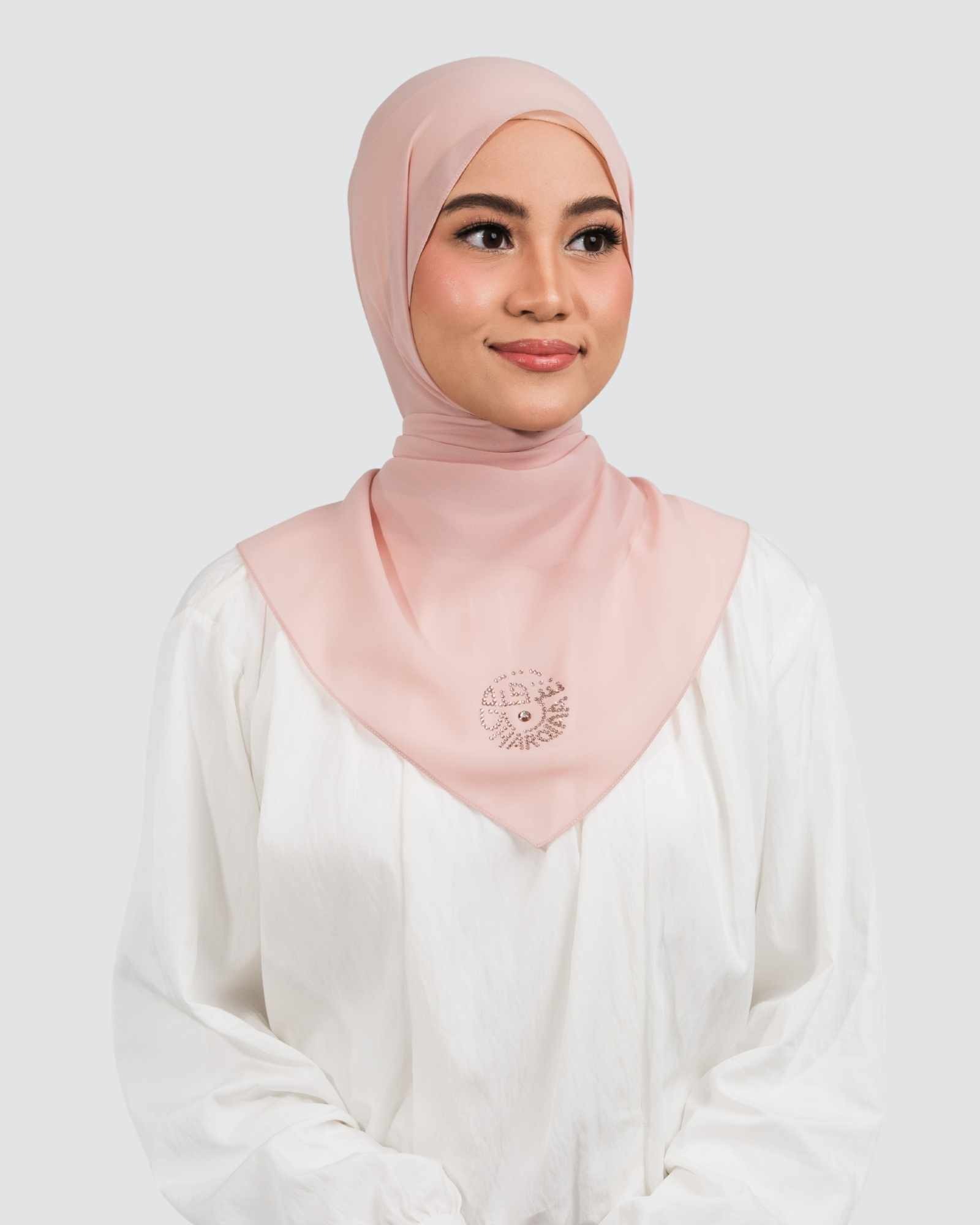 Signature Swarovski Logo Shawl - Pale Persimmon